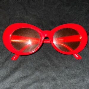 Red Oval Sunglasses